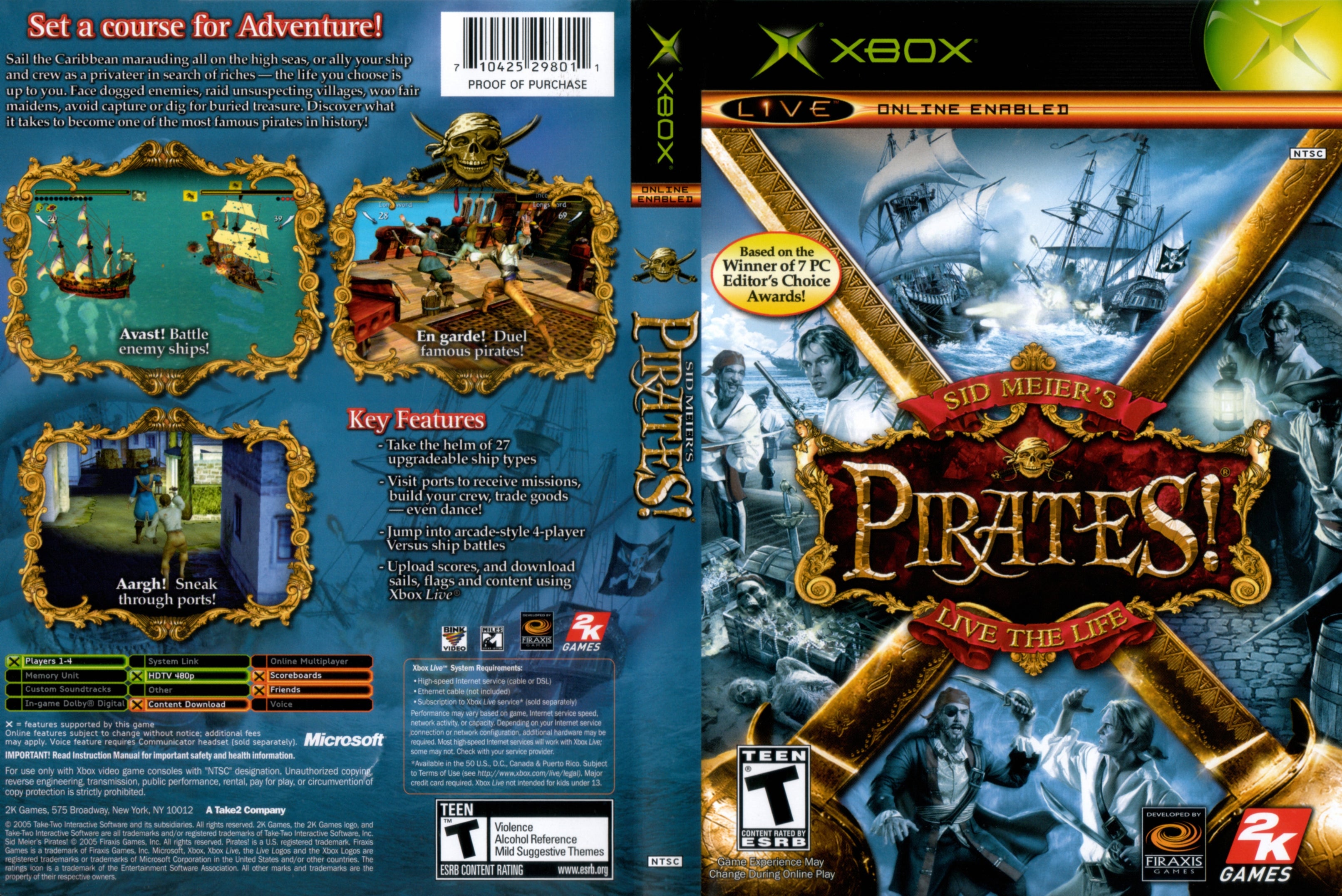 Sid Meier's Pirates Xbox