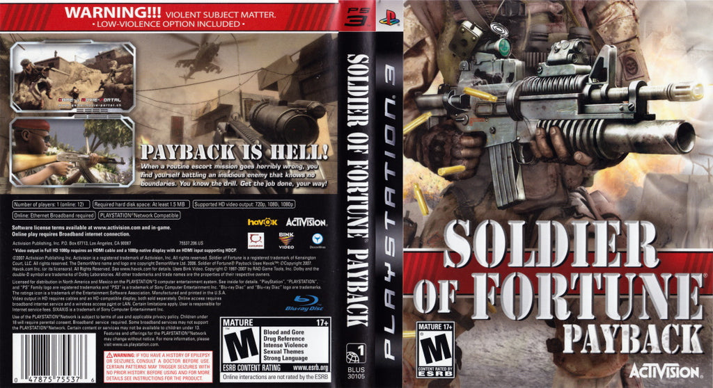 Soldier of Fortune Payback PS3