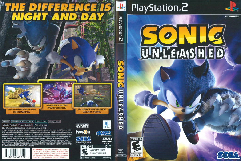 Sonic Unleashed N PS2