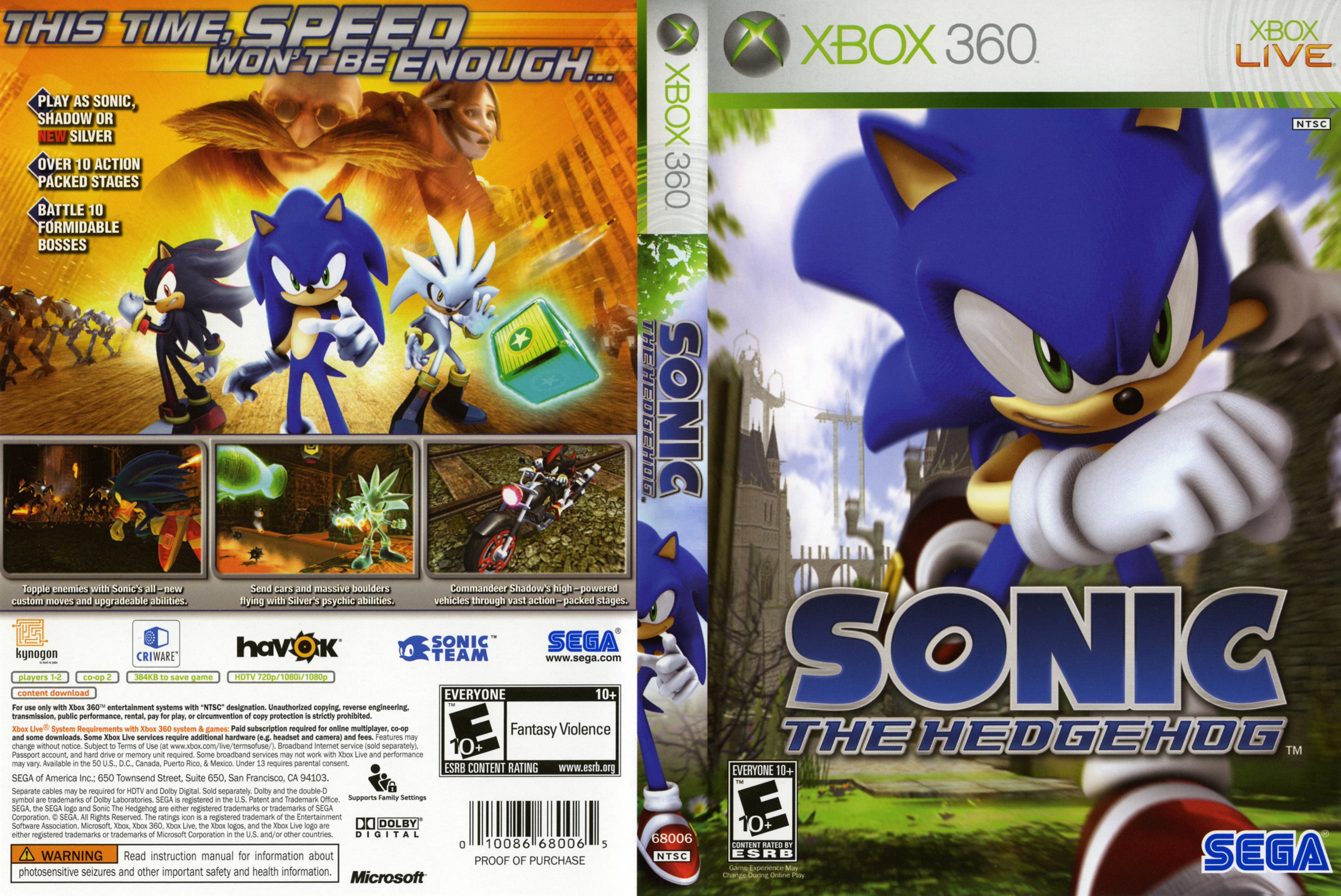 Sonic the Hedgehog (Platinum Hits) for Xbox360