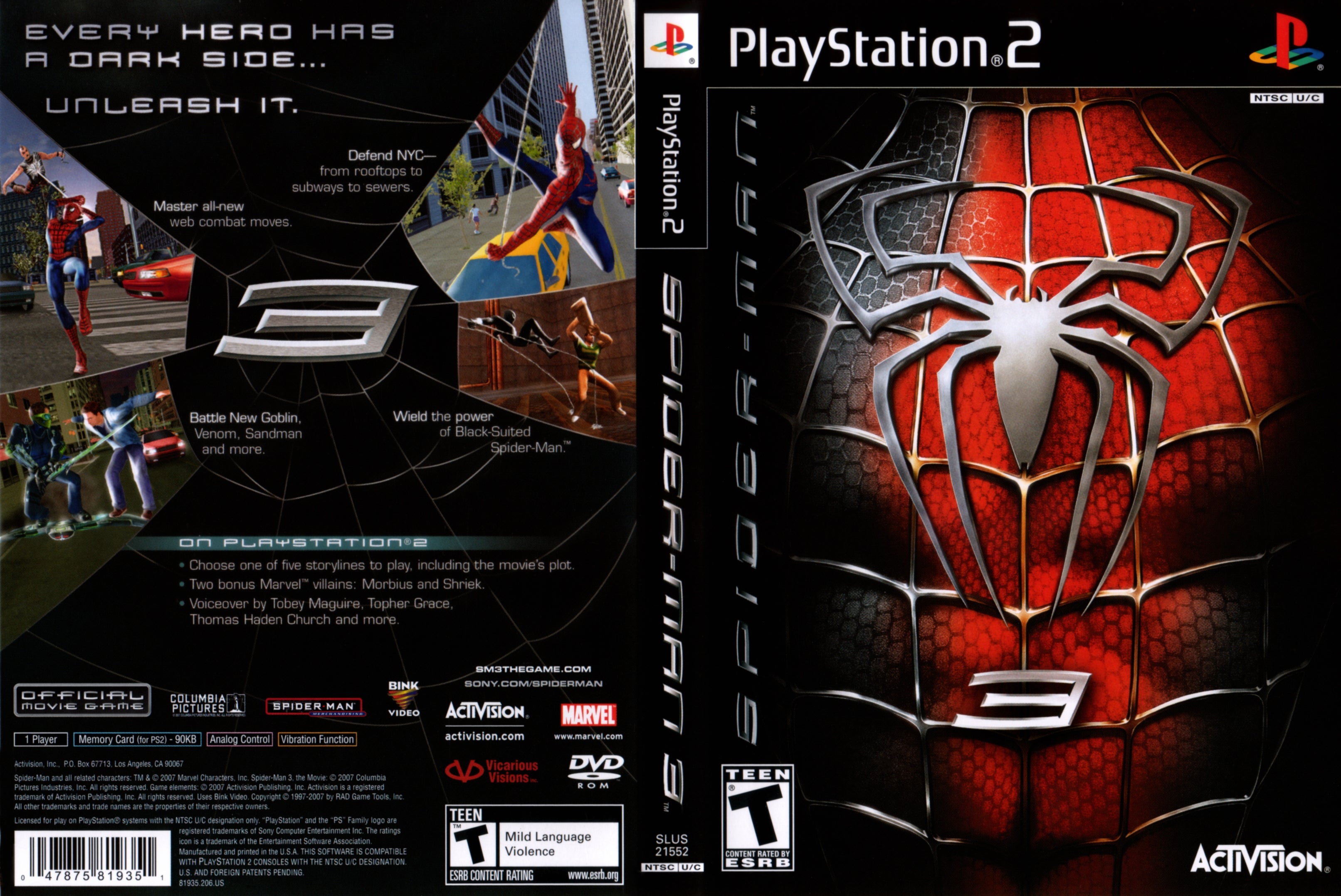 Jogo Spider-Man 3 ps2