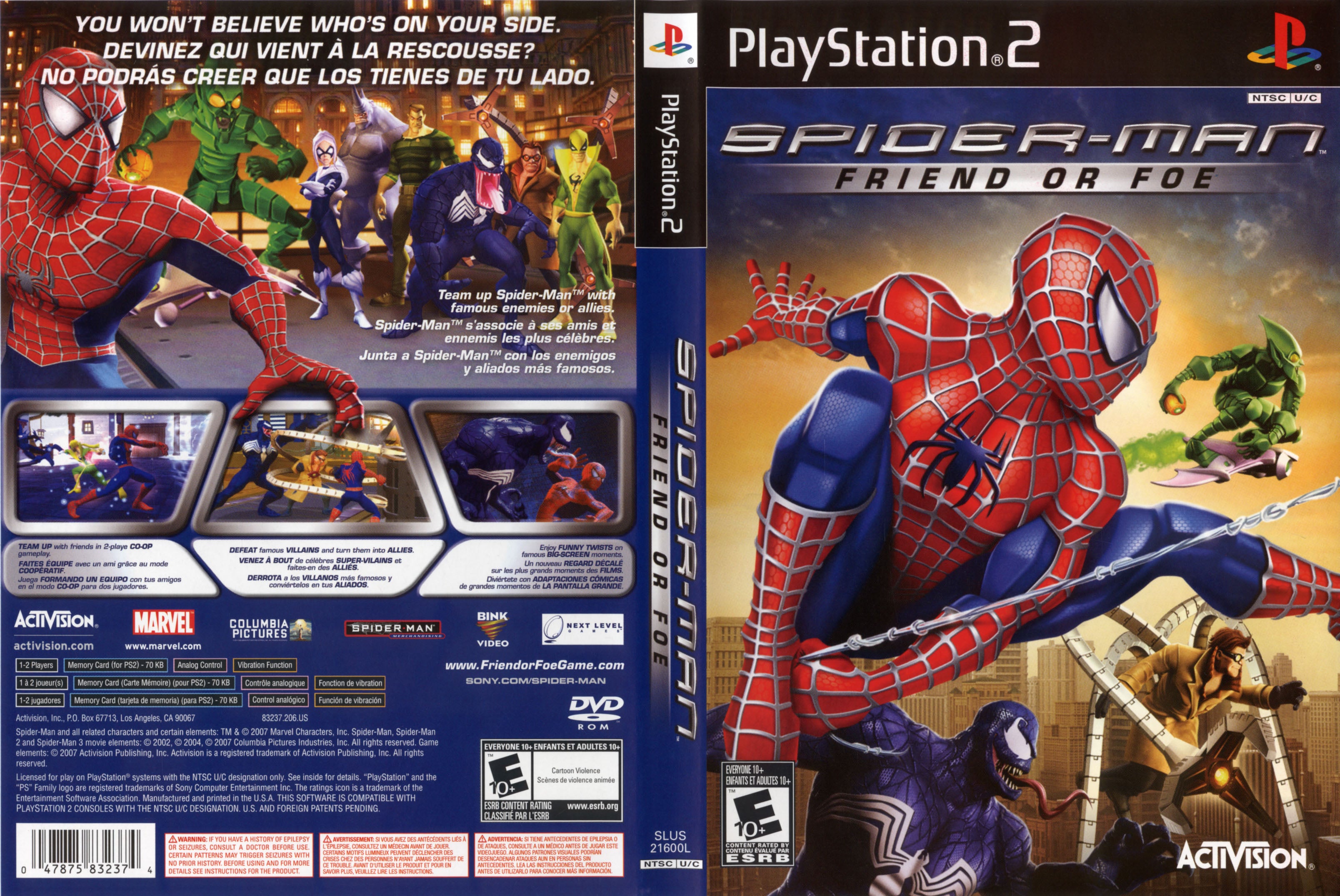 Spider-Man: Friend or Foe - PlayStation 2 (PS2) Game - Complete and Tested