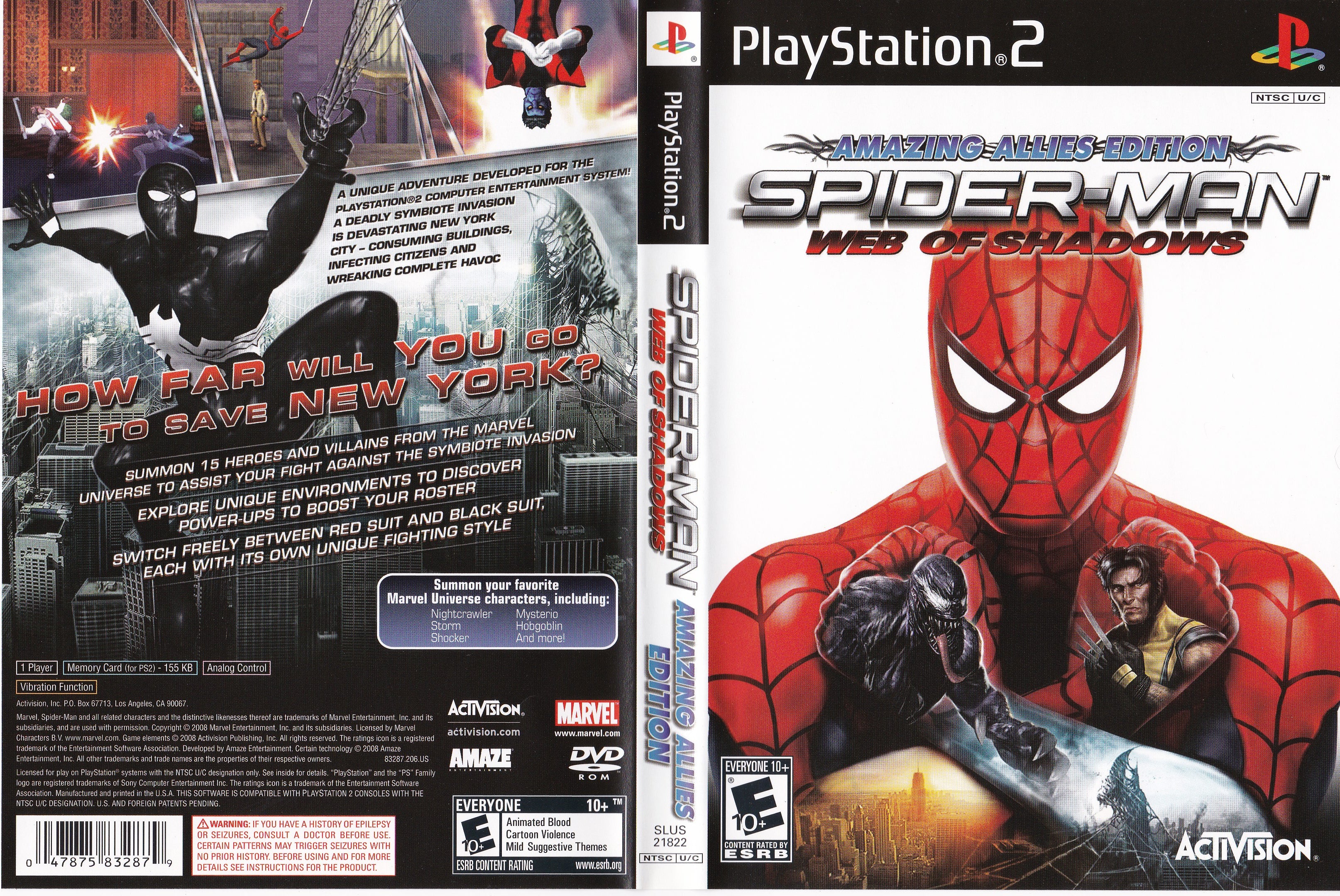 Spider-Man: Web of Shadows: Amazing Allies Edition ROM & ISO - PS2 Game