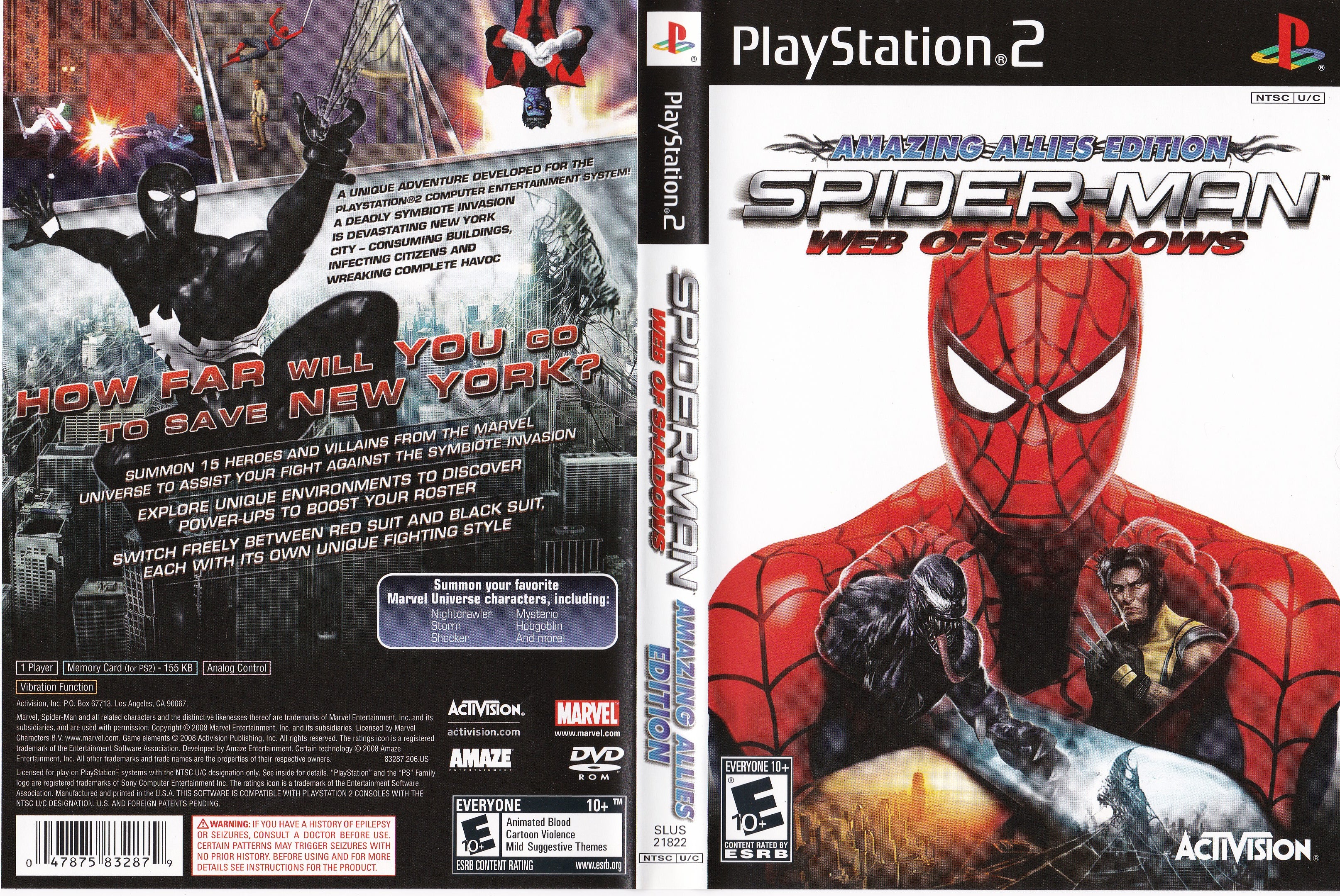 Spider-Man Web of Shadows Amazing Allies Edition N PS2