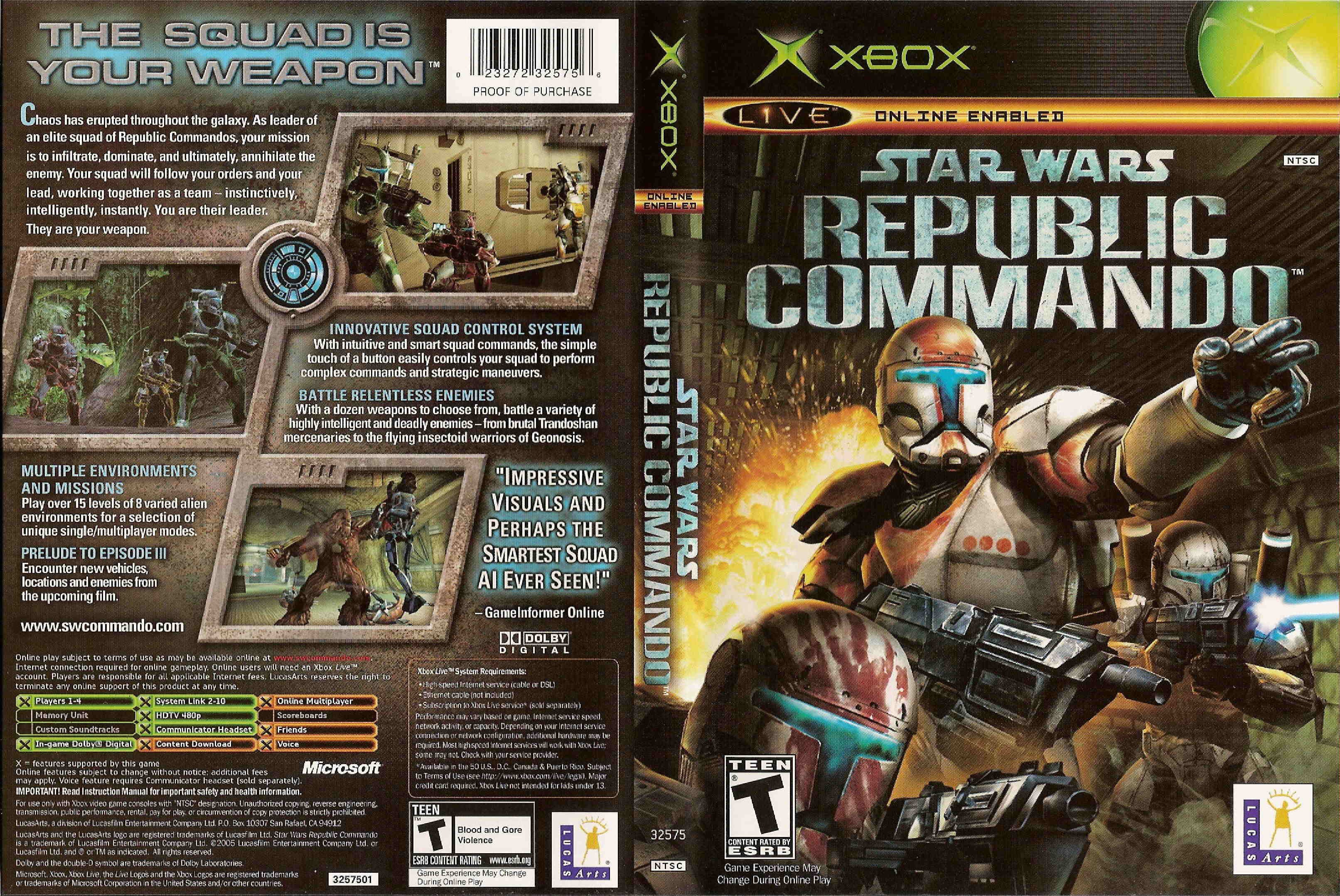 Общие xbox играми. Star Wars Republic Commando Xbox 360. Star Wars Republic Commando Xbox Original. Star Wars Republic Commando системные требования. Star Wars: Republic Commando Collectors Edition.