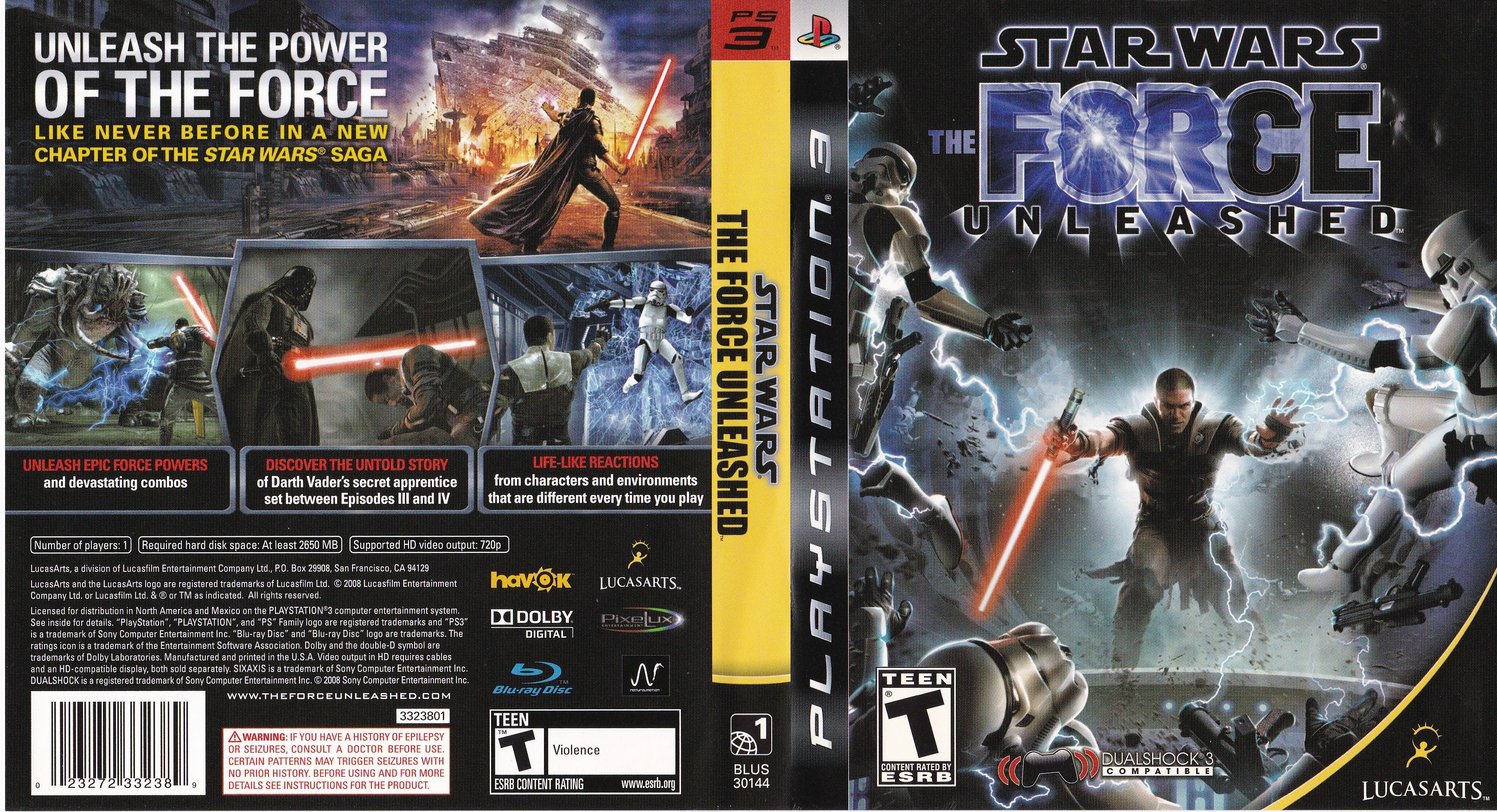 Jogo Star Wars: The Force Unleashed - PS3 - MeuGameUsado