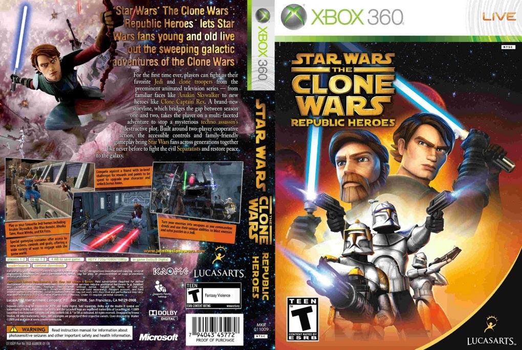 Original Xbox Game Star Wars Clone Wars Xbox 360 LEGO Star Wars