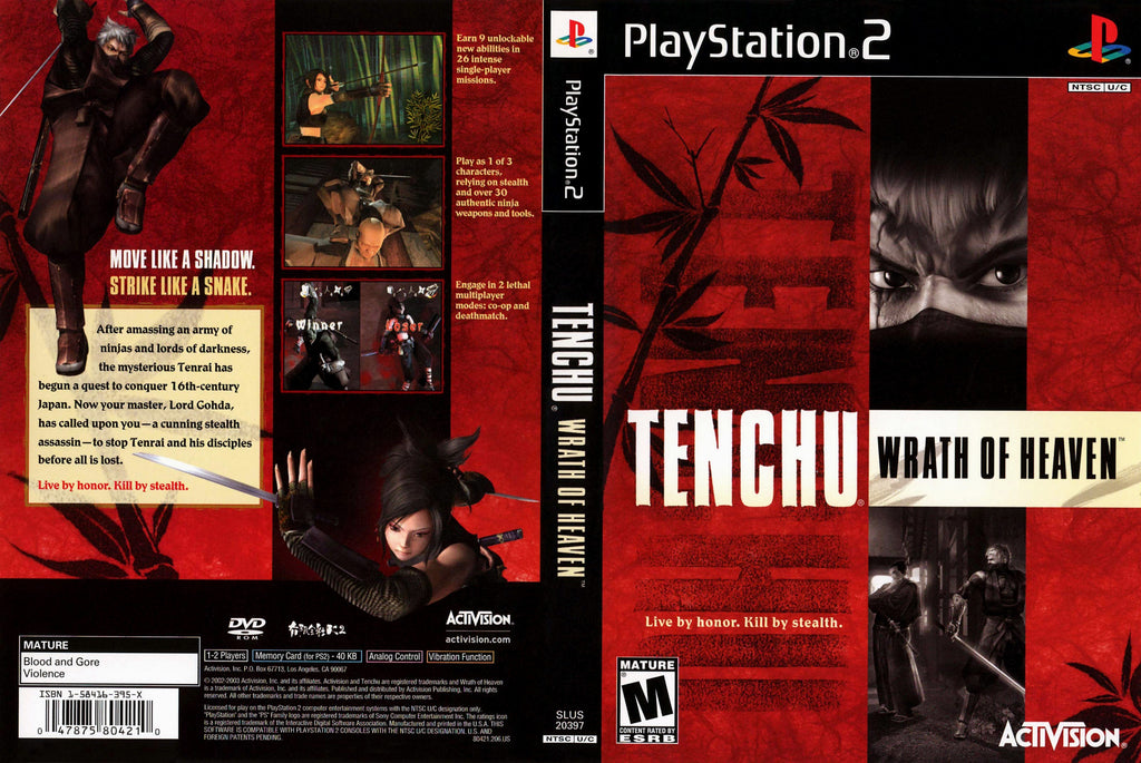Tenchu Wrath of Heaven C PS2