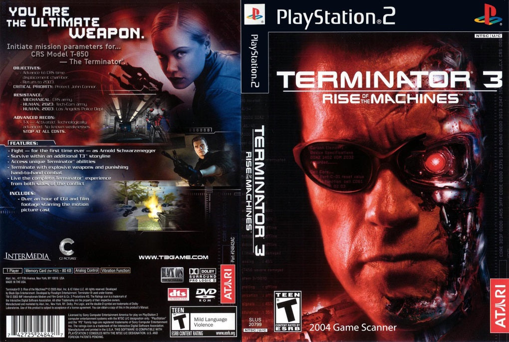 Terminator 3 Rise of the Machines PS2