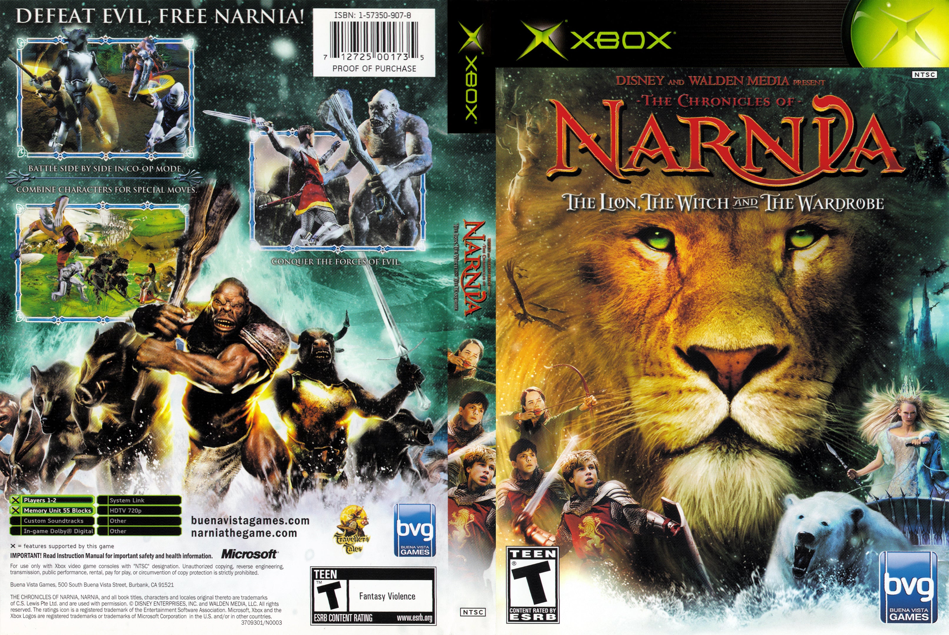 The Chronicles of Narnia The Lion The Witch And The Wardrobe Xbox