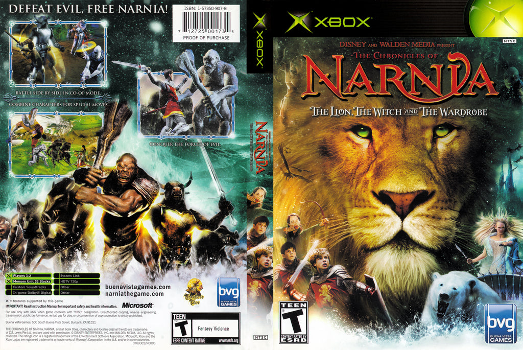 The Chronicles of Narnia The Lion, The Witch And The Wardrobe N Xbox