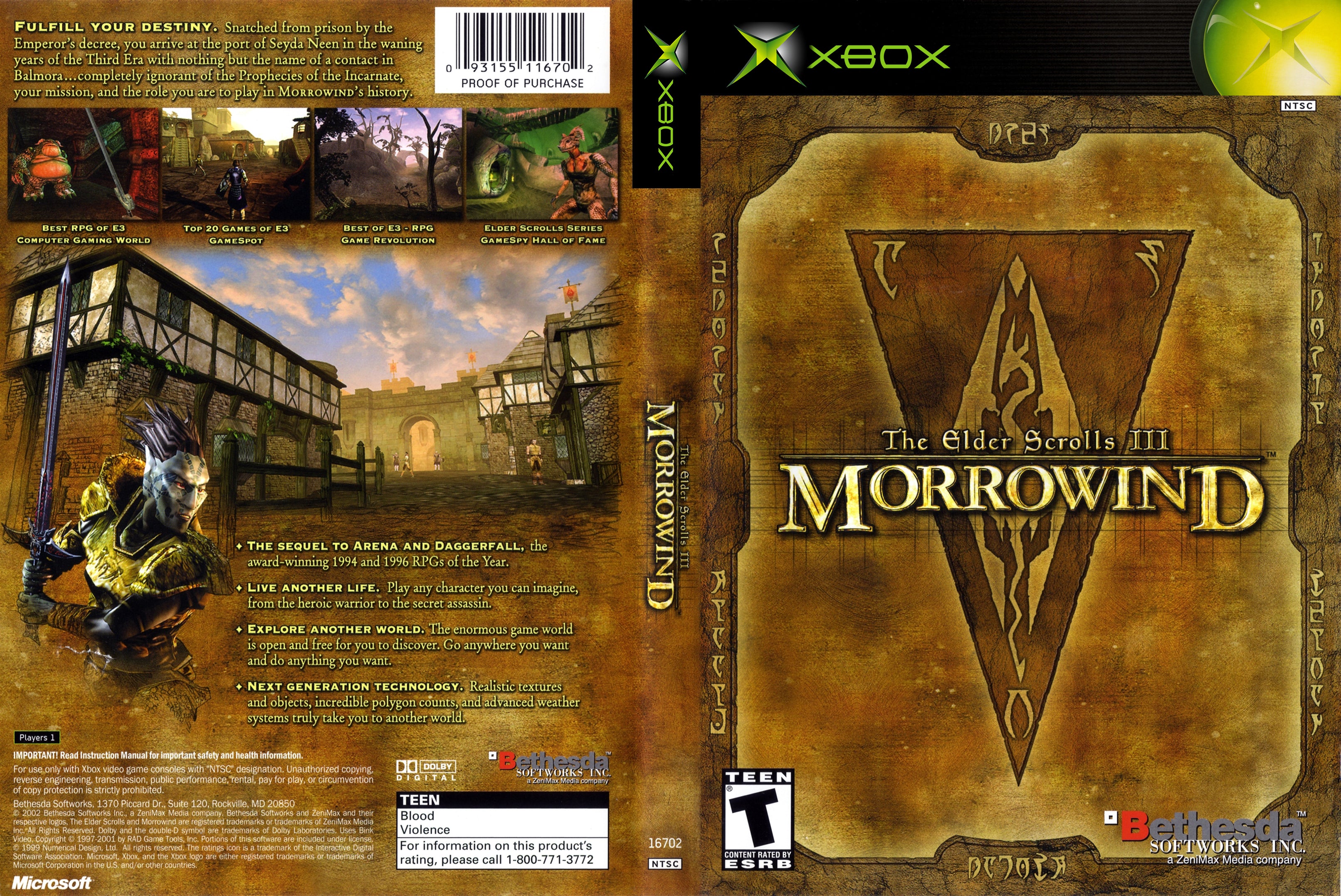 The Elder Scrolls III Morrowind Xbox