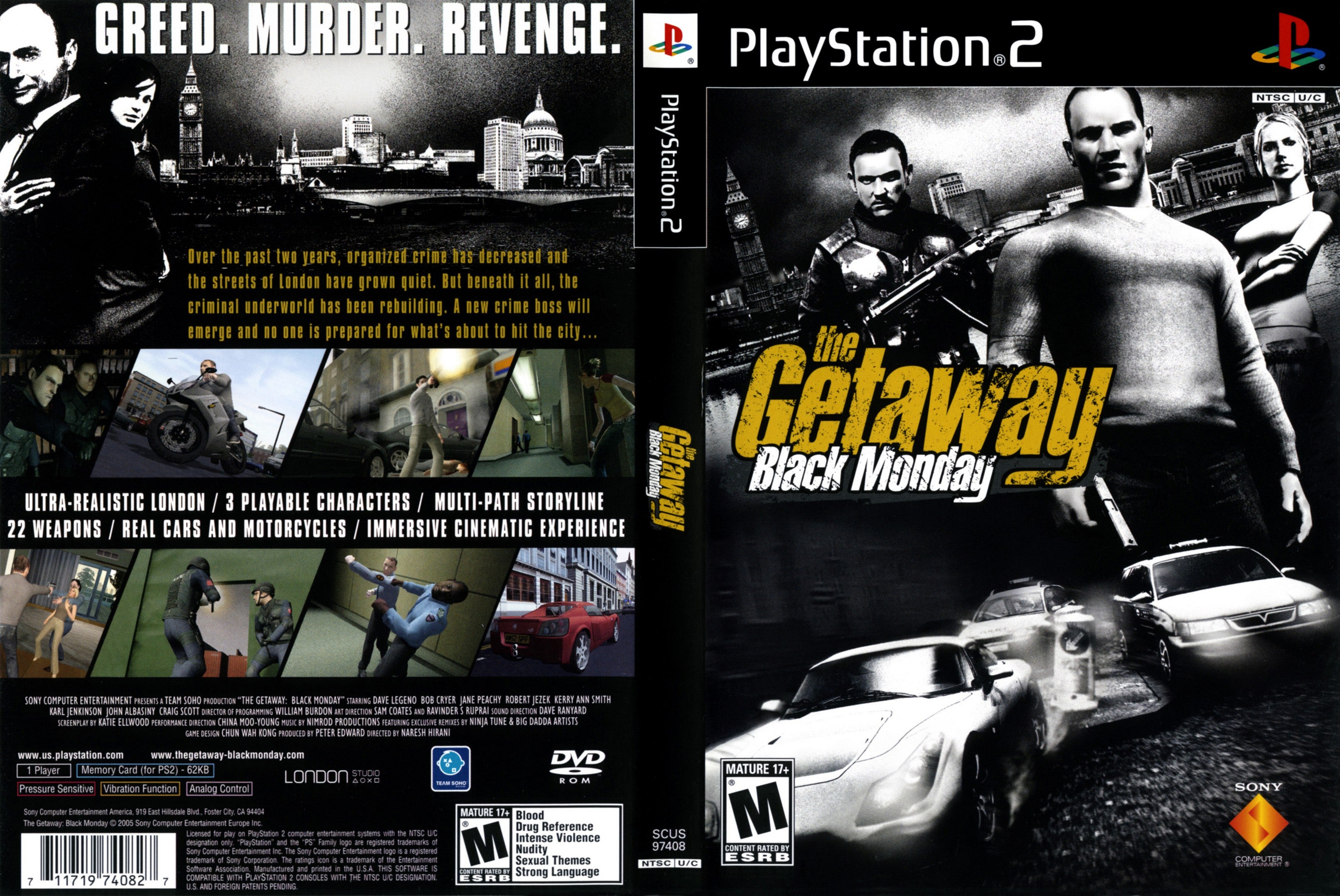 The Getaway Black Monday PS2