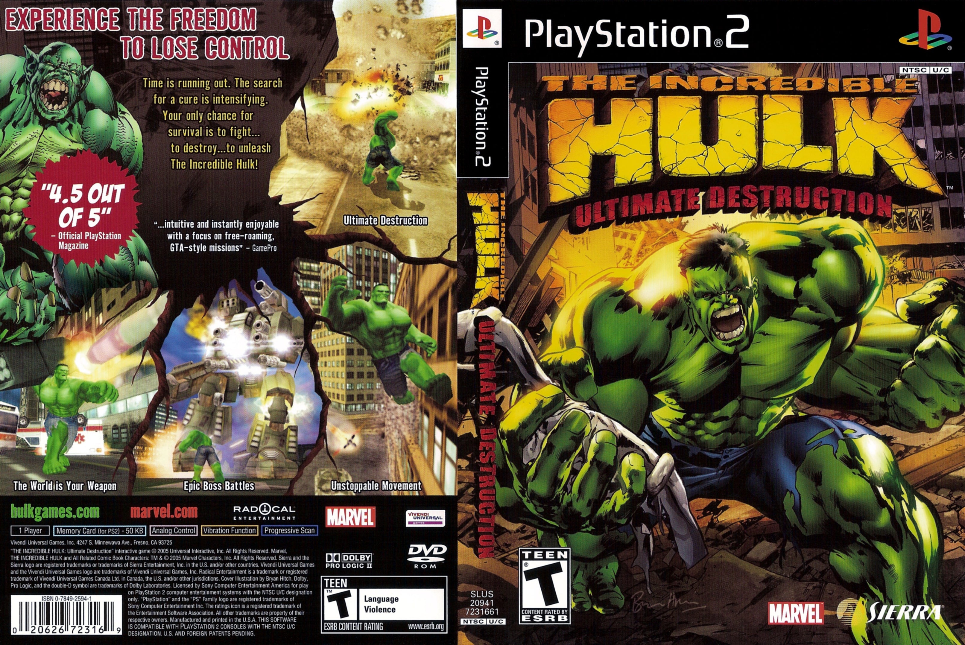 The Incredible Hulk Ultimate Destruction PS2