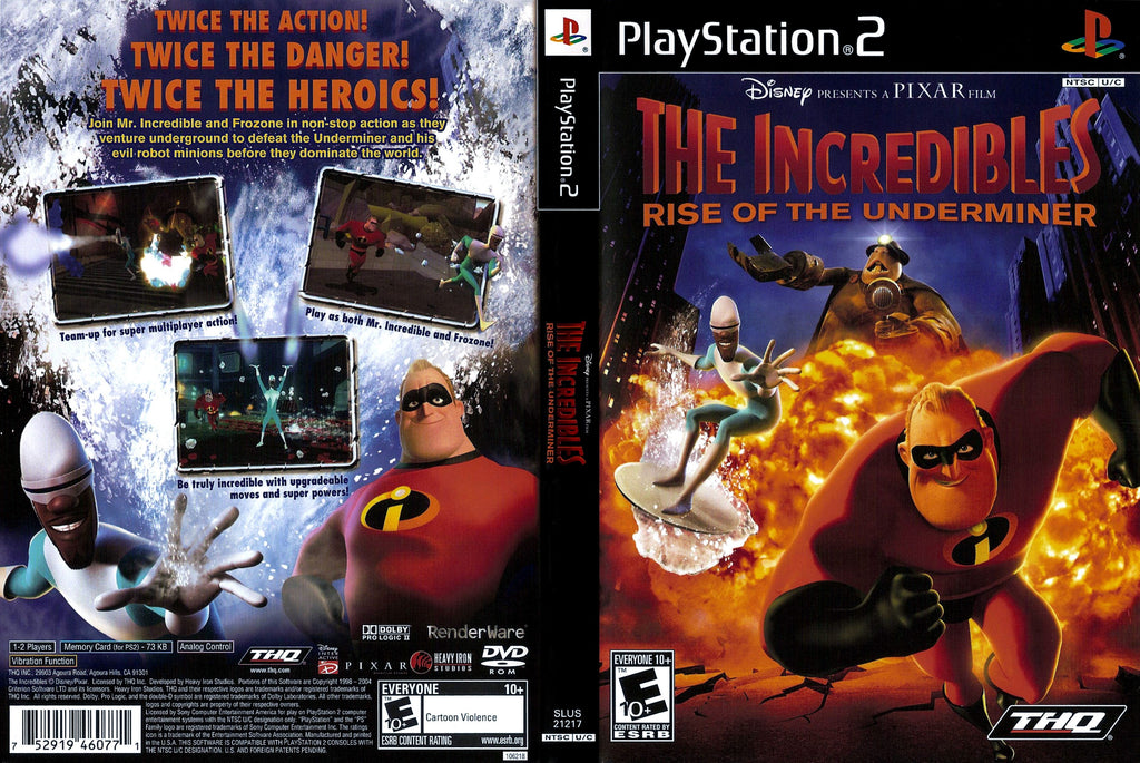 The Incredibles Rise of the Underminer N PS2