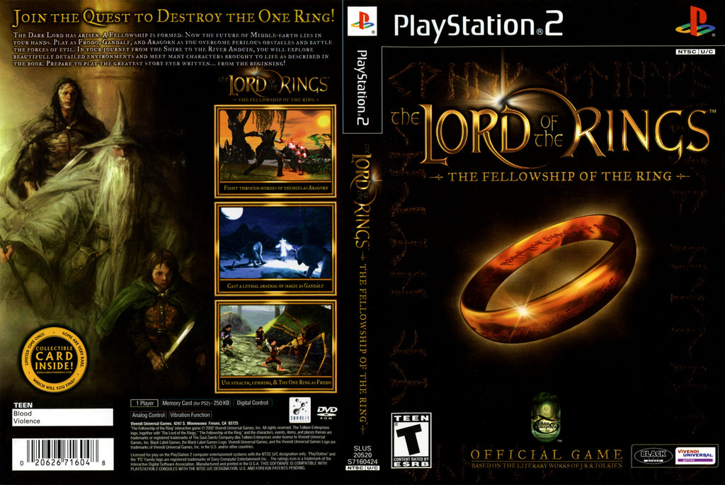 The Lord Of The Rings The Fellowship Of The Ring N PS2