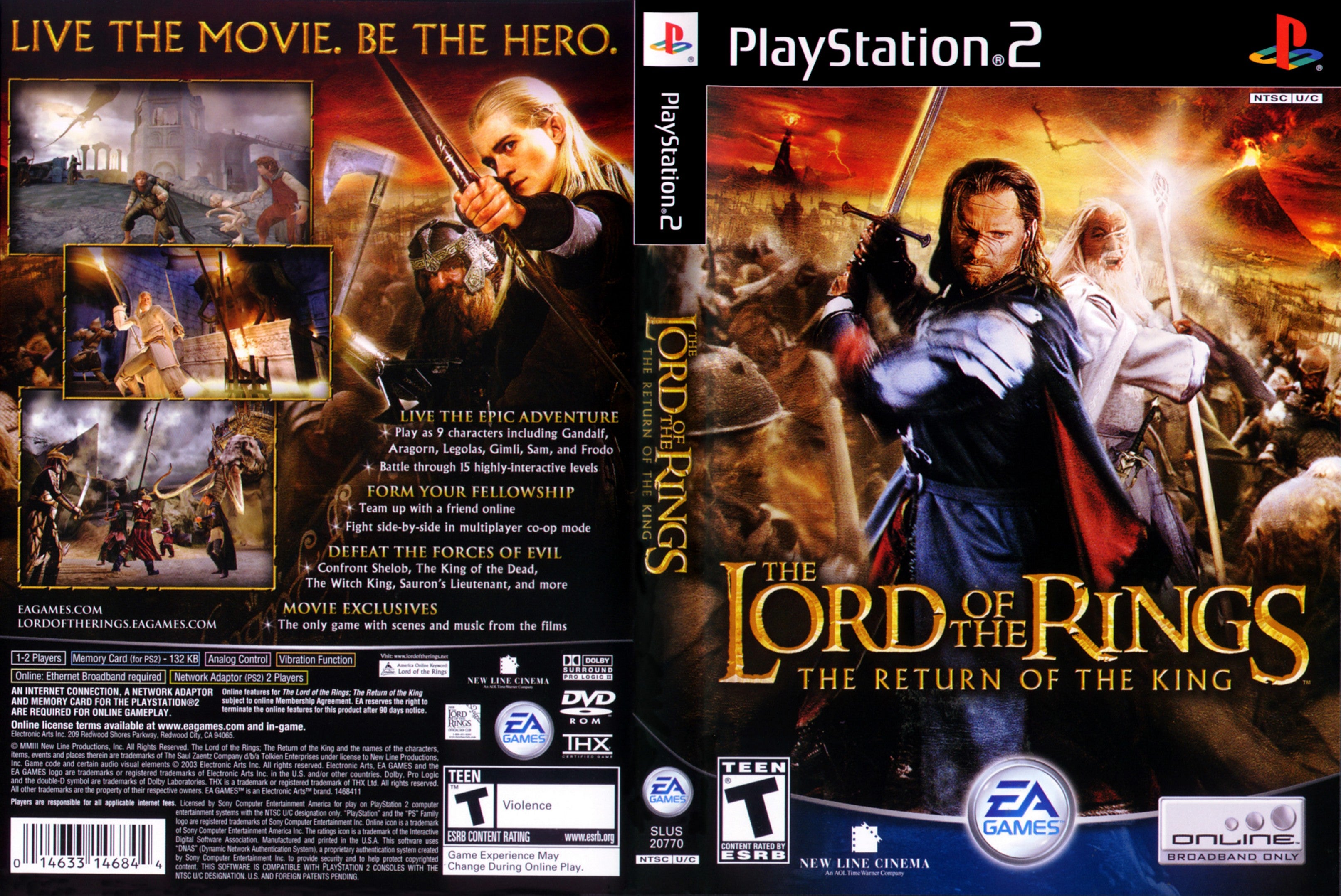The Lord Of The Rings The Return Of The King PS2