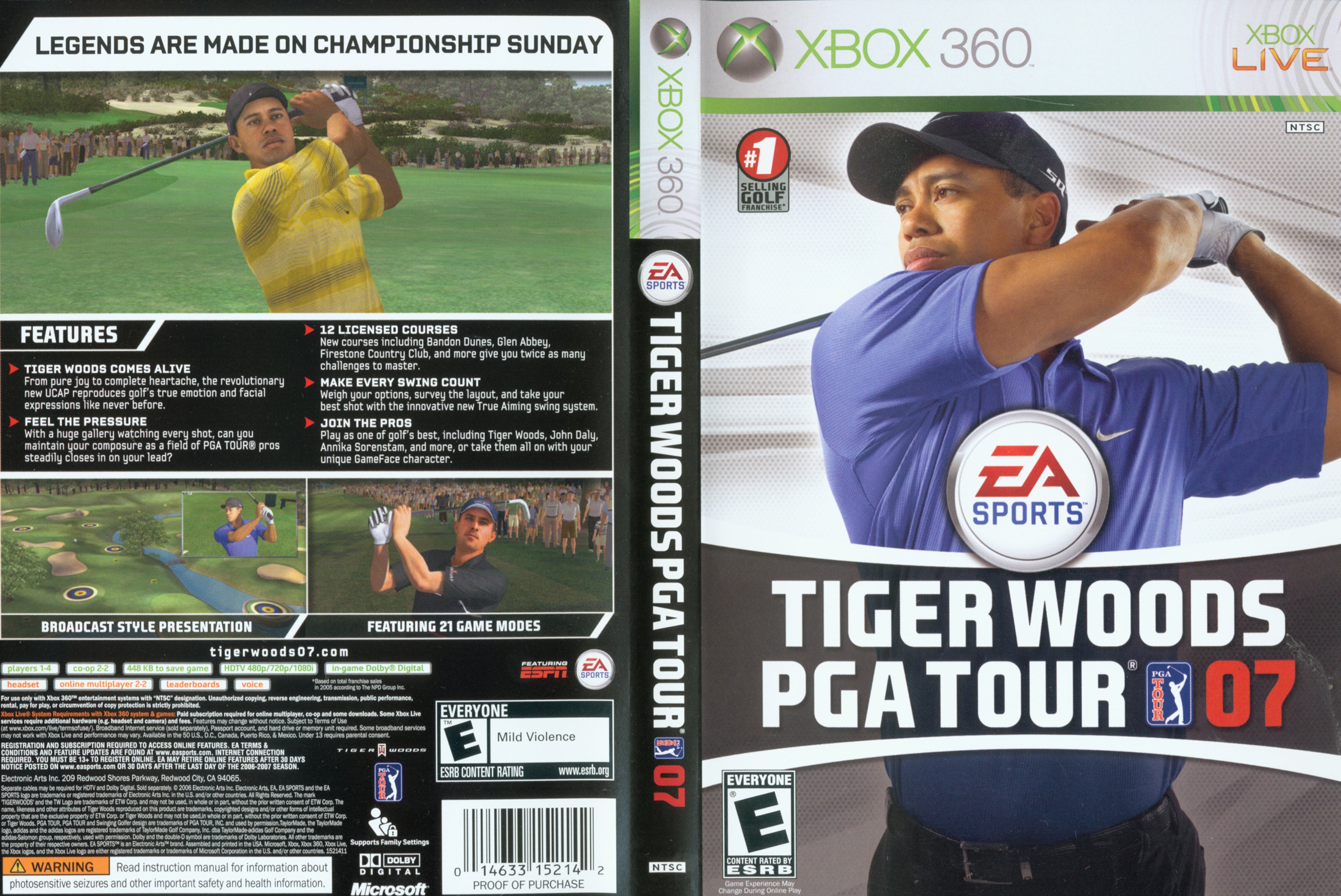 thumbnail image 2 of Tiger Woods PGA Tour 09 (Renewed) For Xbox 360 - Golf Game With Hank Haney Coach & Club Tuner 2 of 14