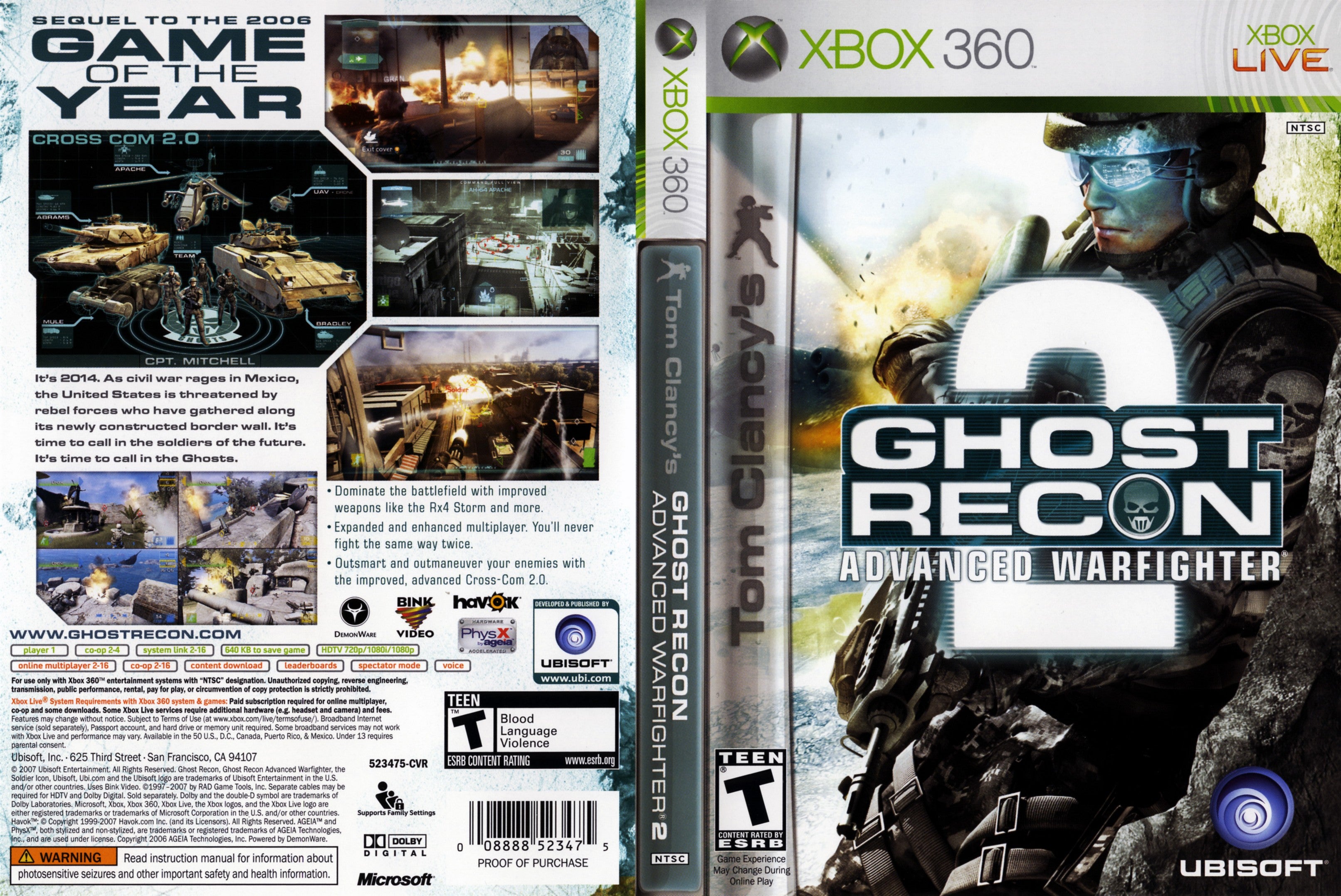 Vægt længde blast Tom Clancy's Ghost Recon 2 Advanced Warfighter Xbox 360 | Clarkade