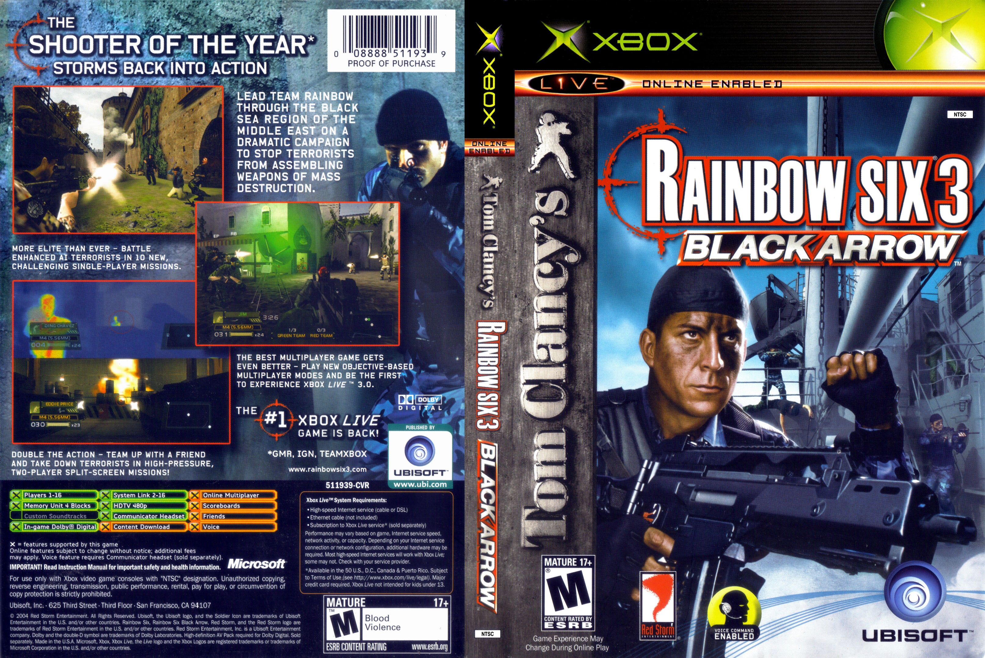 Tom Clancy's Rainbow Six 3 Black Arrow Xbox