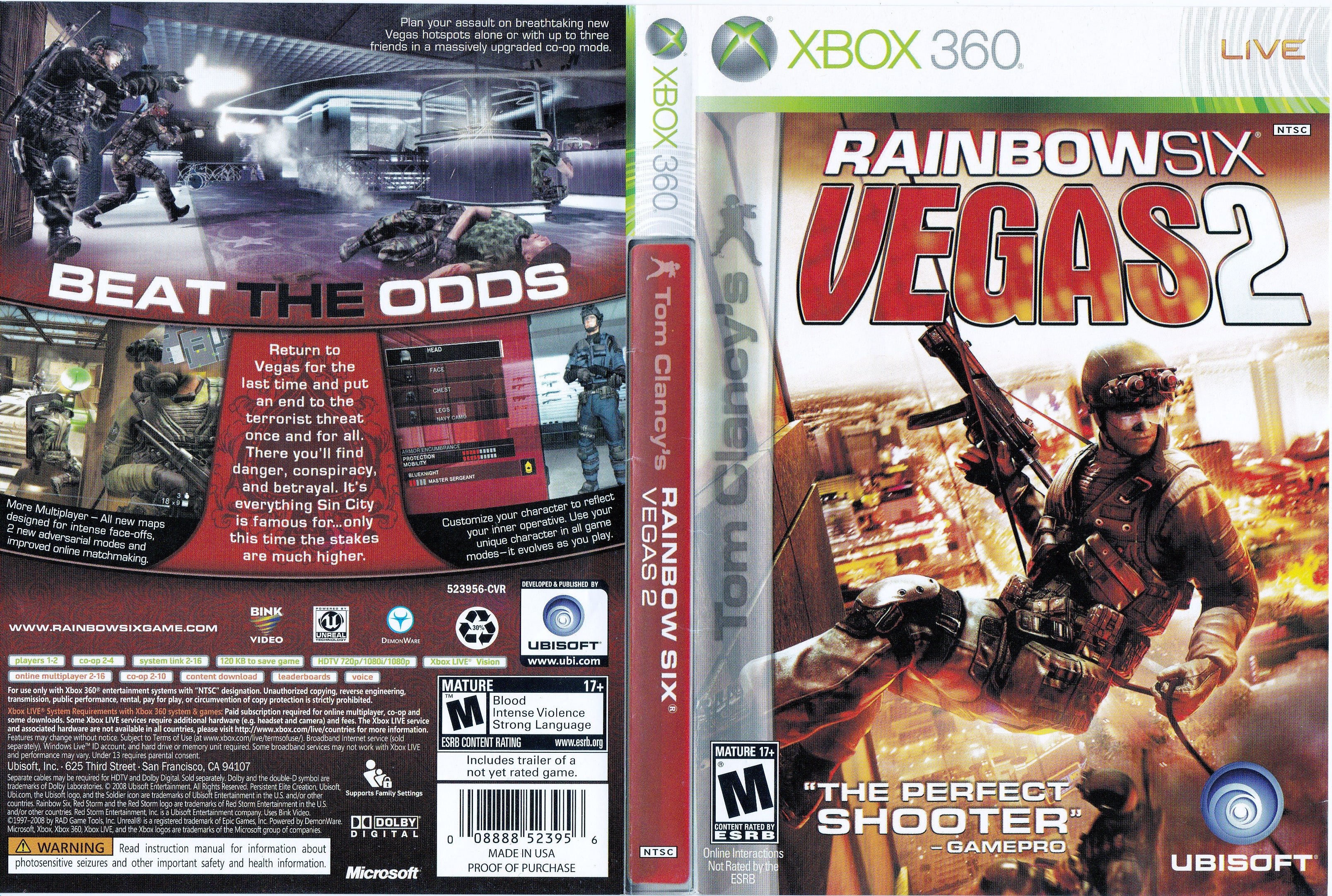 Tom Clancy's Rainbow Six Vegas 2 Xbox 360