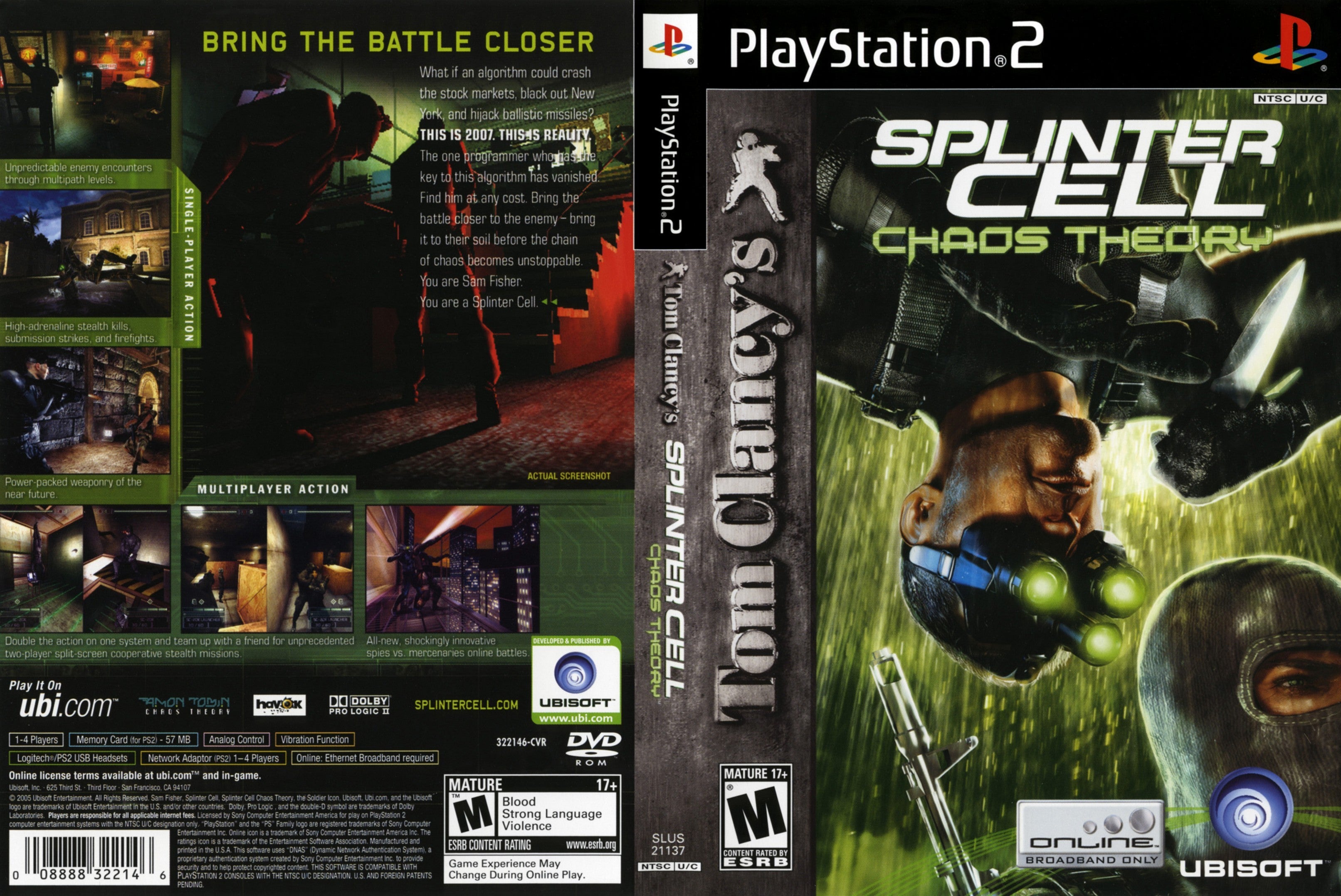 Tom Clancy's Splinter Cell Double Agent C PS2
