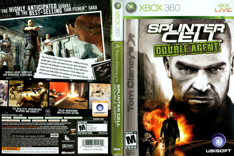 Tom Clancy's Splinter Cell: Double Agent for Xbox360, Xbox One