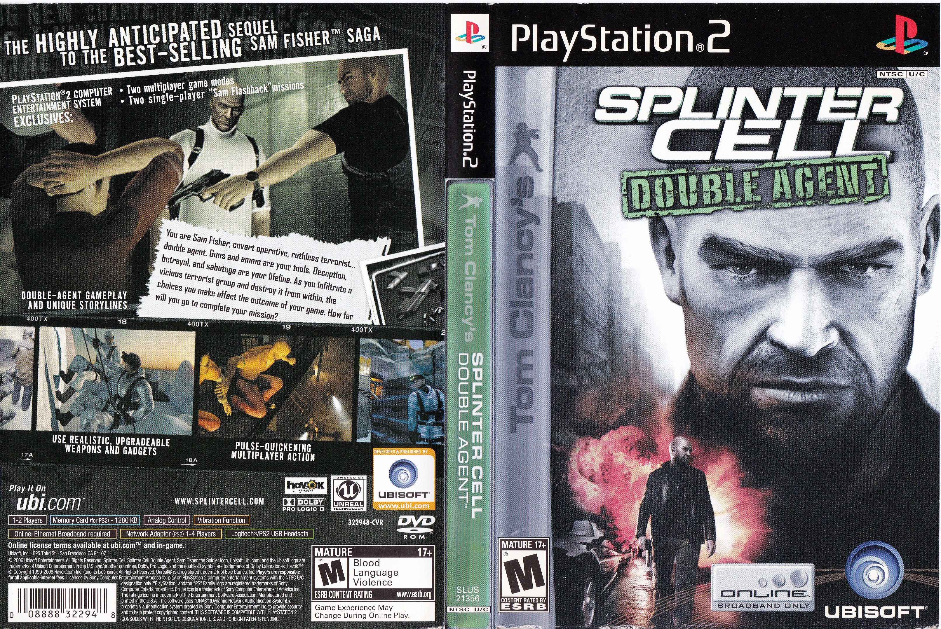 Tom Clancy's Splinter Cell Double Agent N PS2