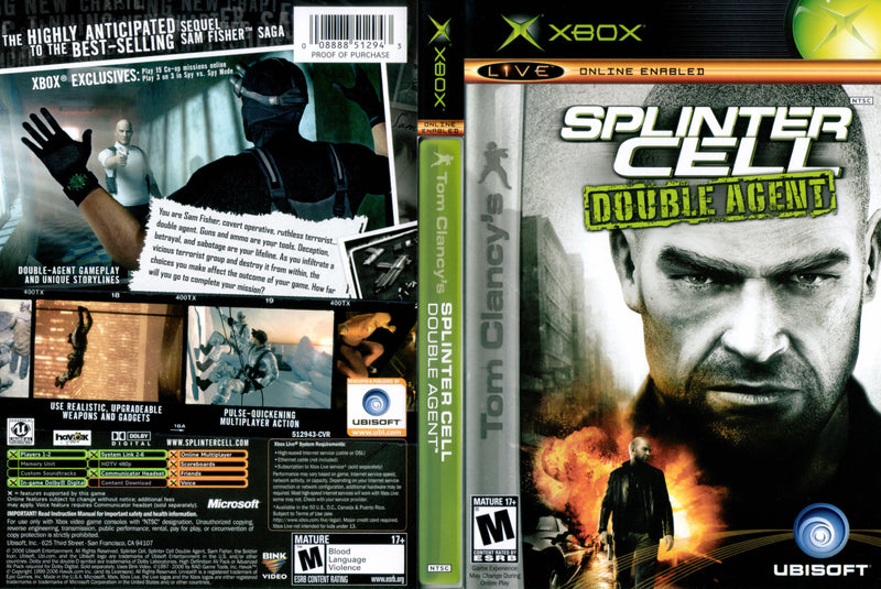 Splinter Cell: Double Agent Original Xbox Used