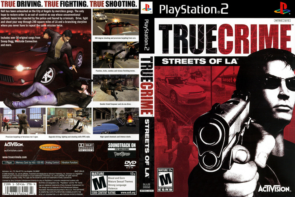 True Crime Streets Of LA C BL PS2