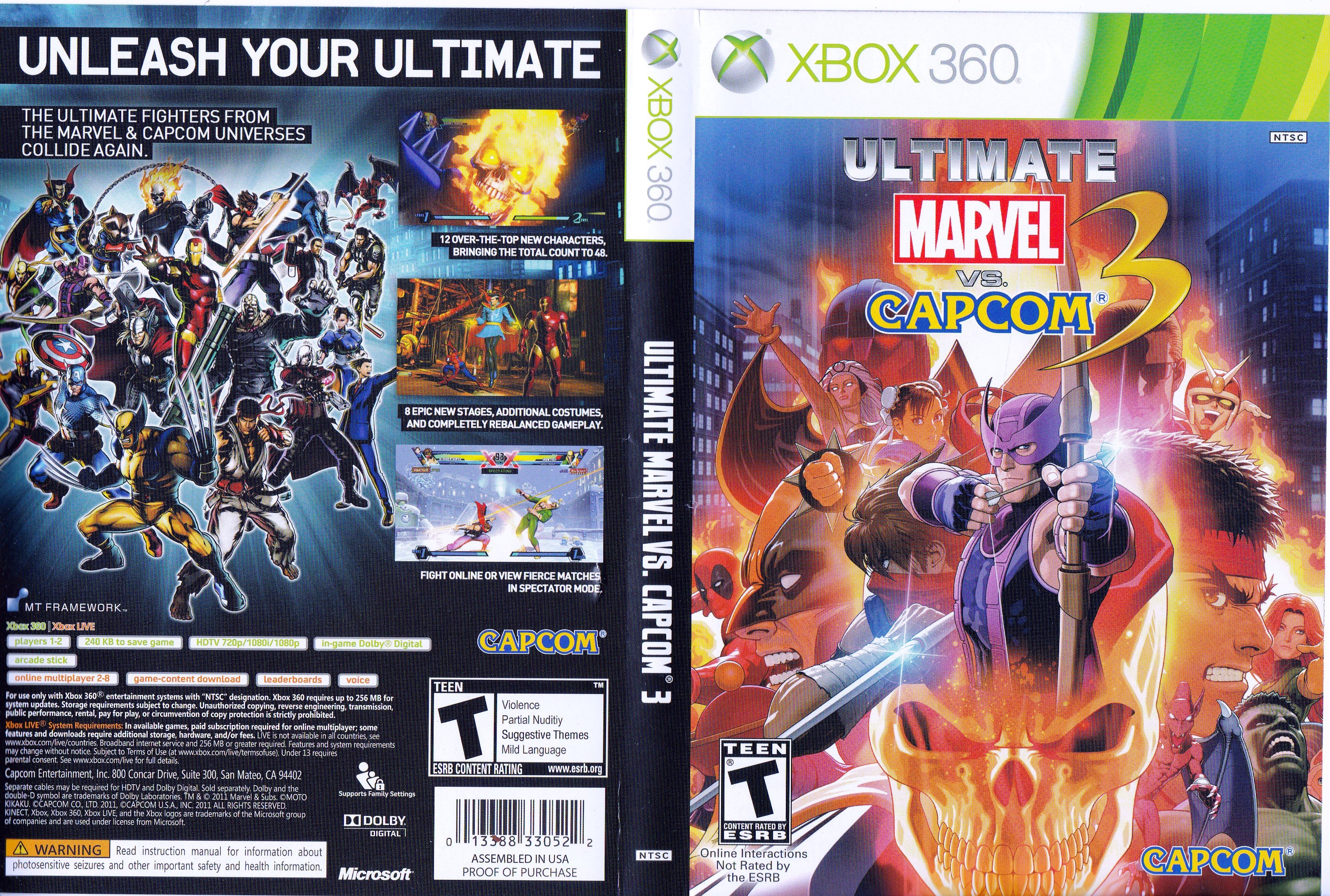 Ultimate Marvel Vs Capcom 3 Xbox One, X, S Key Argentina Region ☑VPN WW ☑No  Disk