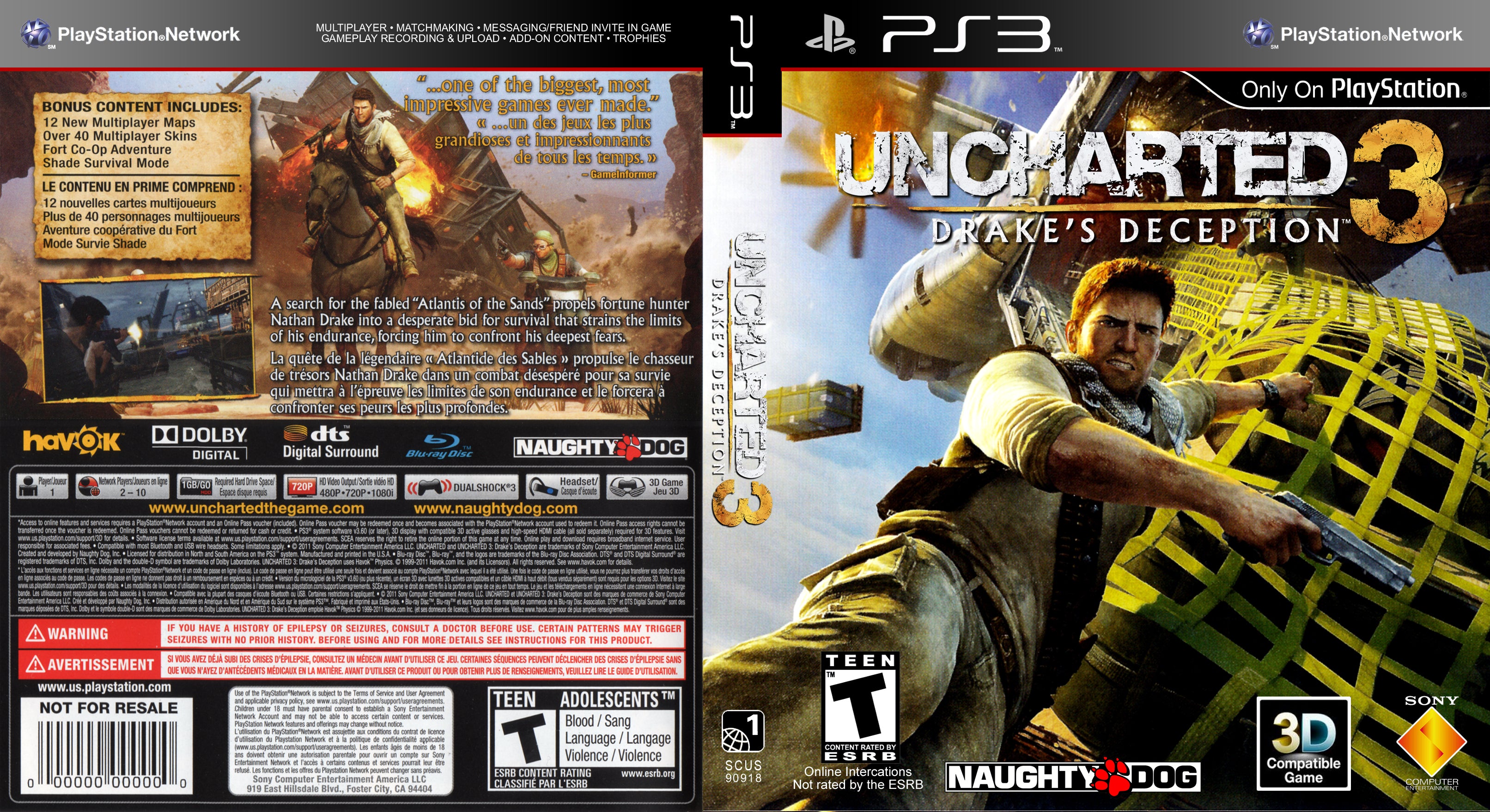 Nota de Uncharted 3: Drake's Deception - Nota do Game