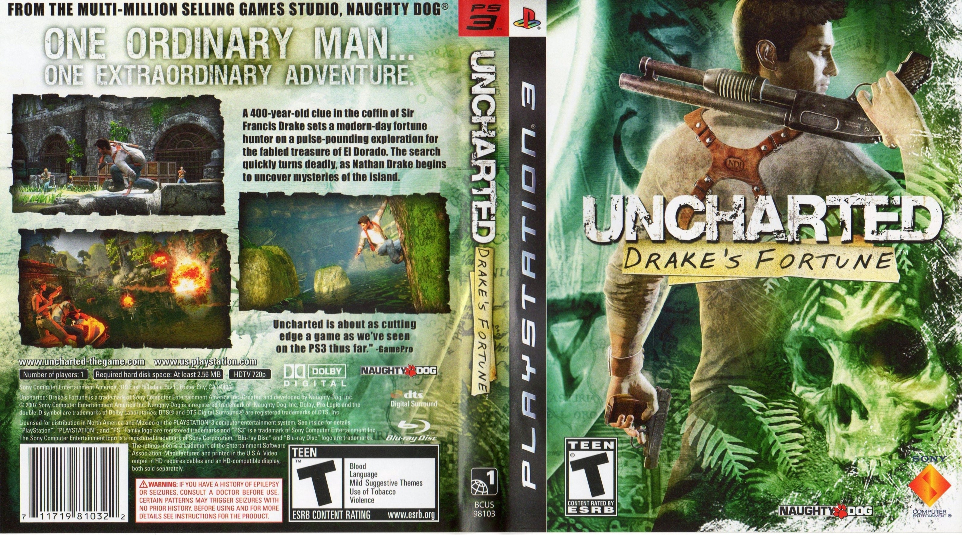 Uncharted Xbox 360 Jogo Uncharted: Drake's Fortune PS3