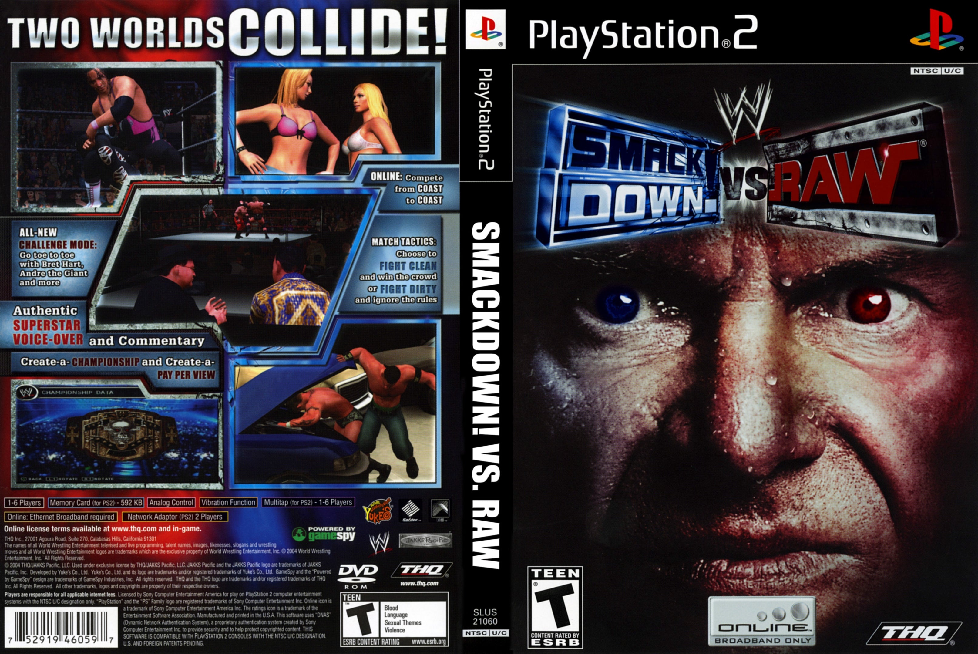 WWE SmackDown vs Raw C BL PS2 Clarkade