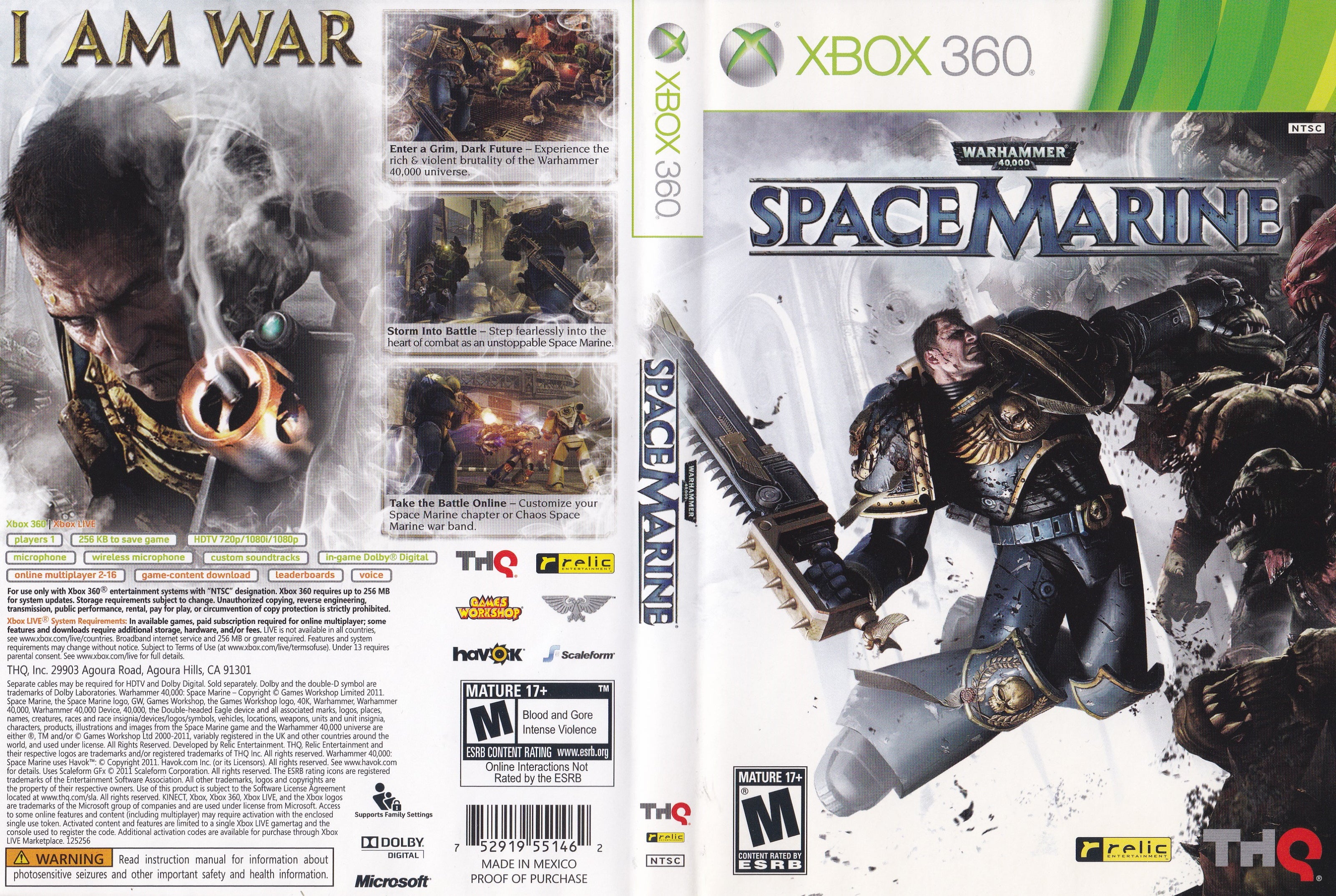 Warhammer 40,000 Space Marine Xbox 360 Clarkade