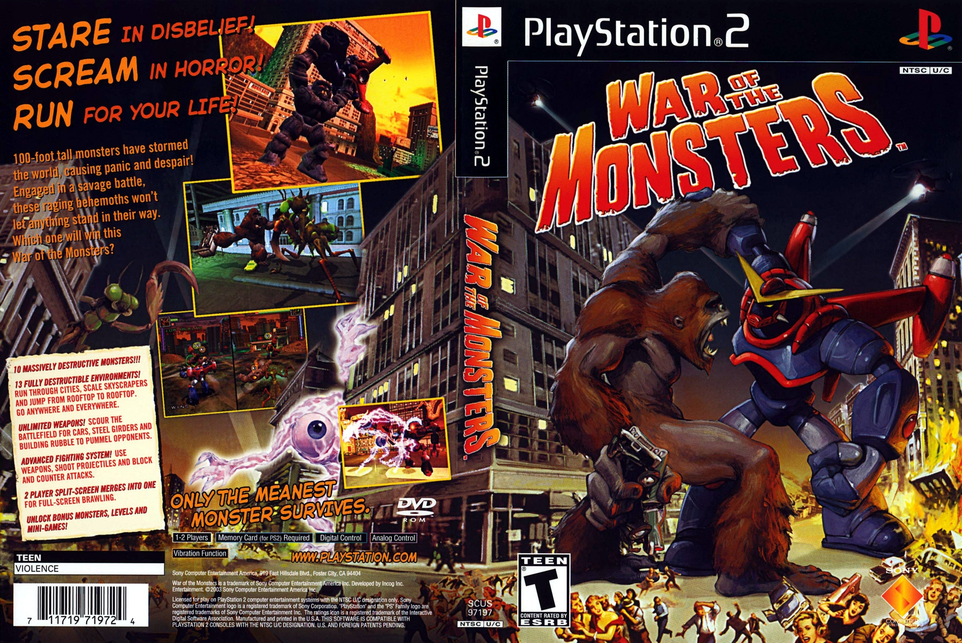 war of the monsters game War of the Monsters PS2
