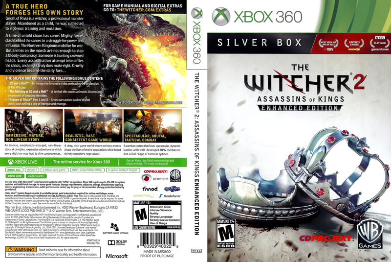 The Witcher Assassin of Kings Enhanced Edition Xbox 360 Clarkade