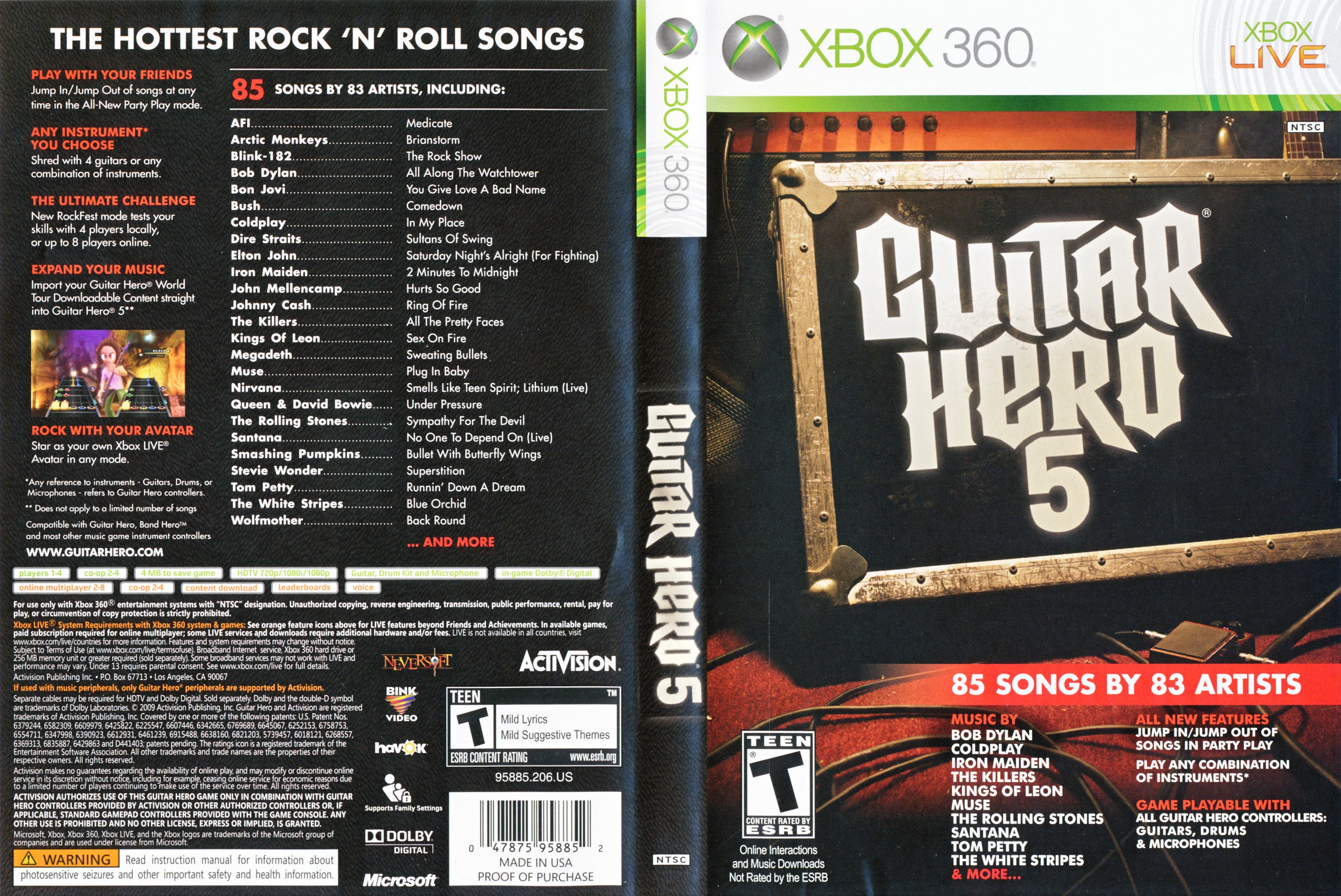 Guitar Hero 5 Xbox 360